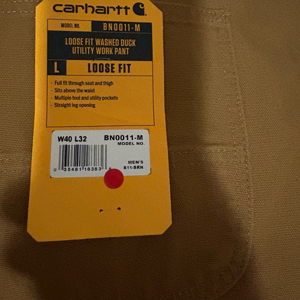 Carhartt Men's Cargo Pants - Tan - Picture 2 of 3